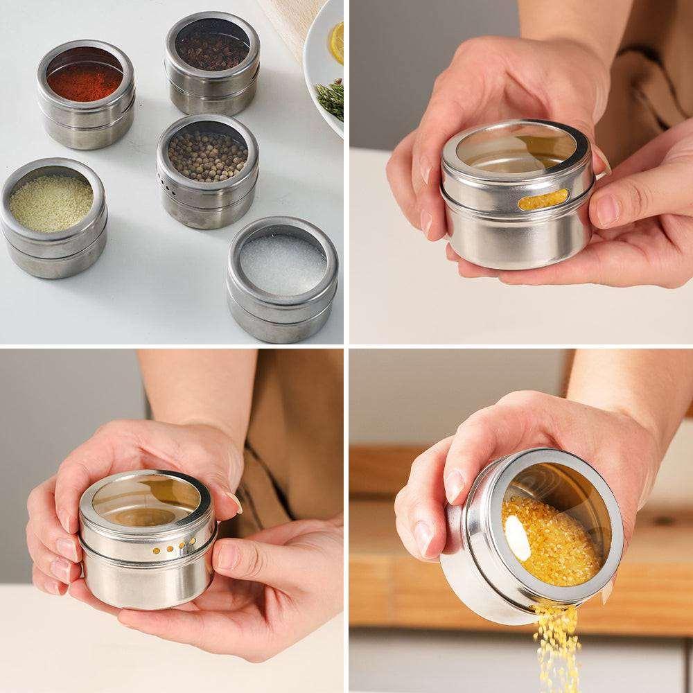 Easy Pour Magnetic Spice Tins