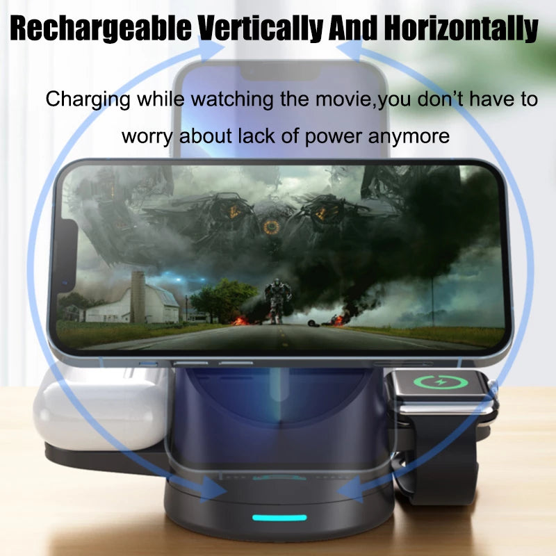 Foldable 3-in-1 Magnetic Wireless Charger