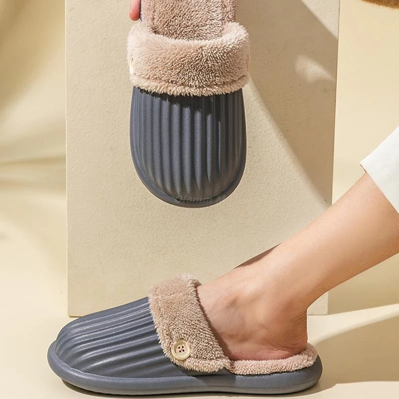 2022 Winter Unisex Detachable Waterproof Cotton Slippers