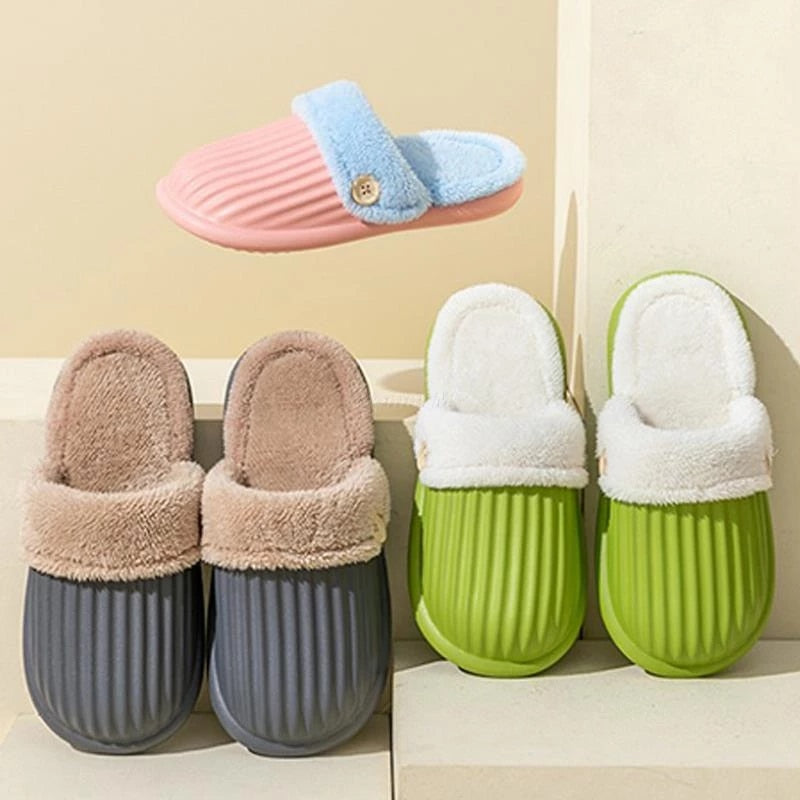 2022 Winter Unisex Detachable Waterproof Cotton Slippers