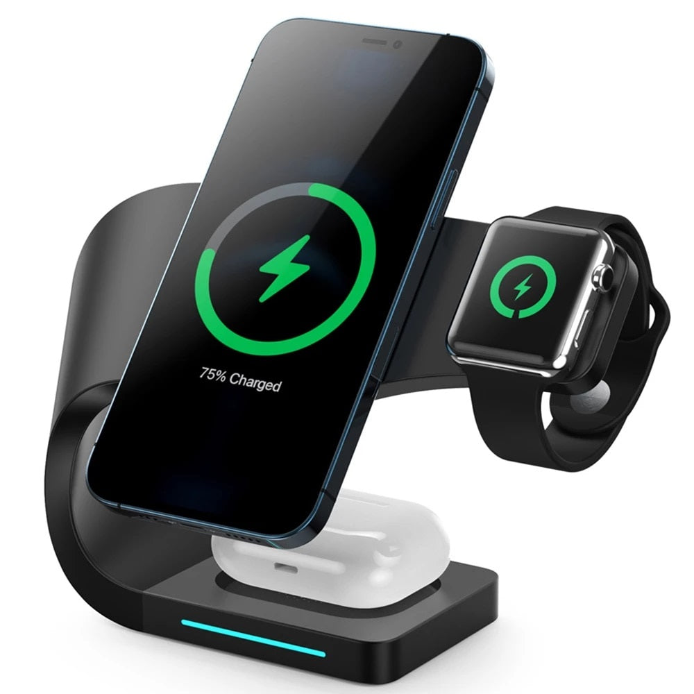 3-in-1 Magnetic Wireless Charger Stand For iPhone