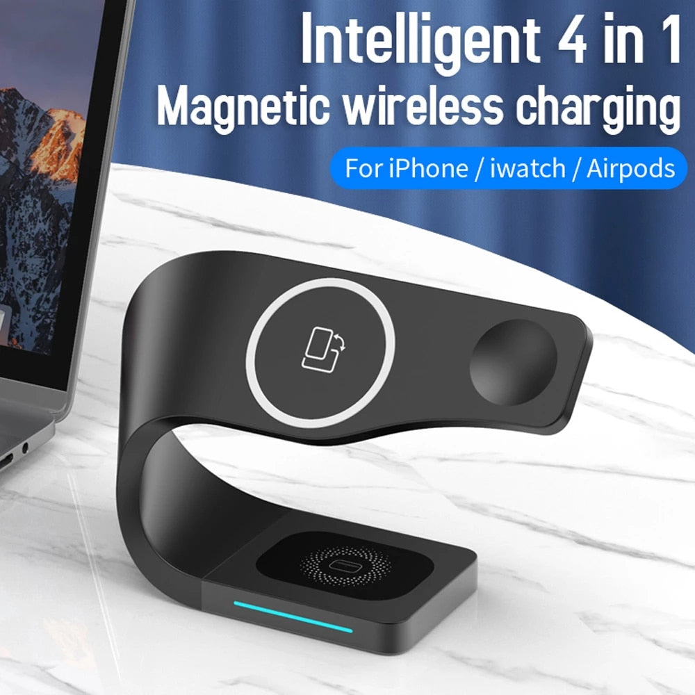 3-in-1 Magnetic Wireless Charger Stand For iPhone