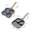 2/4 Holes Non Stick Egg and Steak Frying Pan