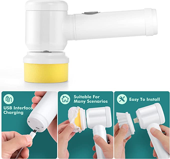 Electric Bathtub Cooktop Sink Cleaning Brush Tool Set
