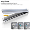 Magnetic Refillable Plastic Wrap Dispenser With Cutter