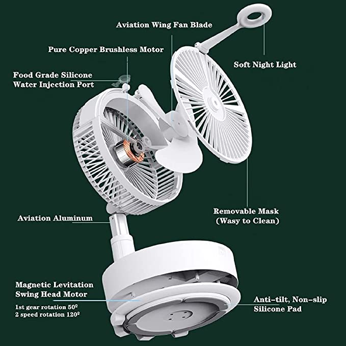 Multi-functional USB Charging Folding Fan