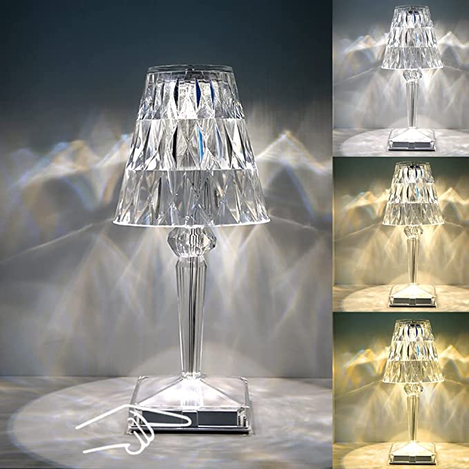 USB Rechargeable Diamond Crystal Table Lamp
