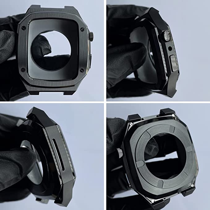 Stainless Steel Case + Strap / Silica Band For Apple Watch