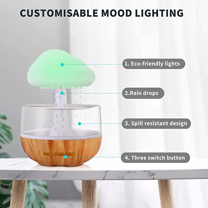 Raining Cloud Night Light Essential Oil Diffuser