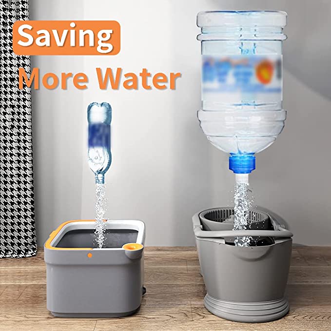Self-Cleaning Rotary Square Mop With Bucket