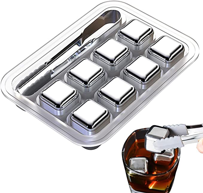 Reusable Stainless Steel Ice Cubes (Pack of 8)
