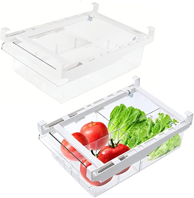 Fridge Organizer Slide Under Shelf Drawer