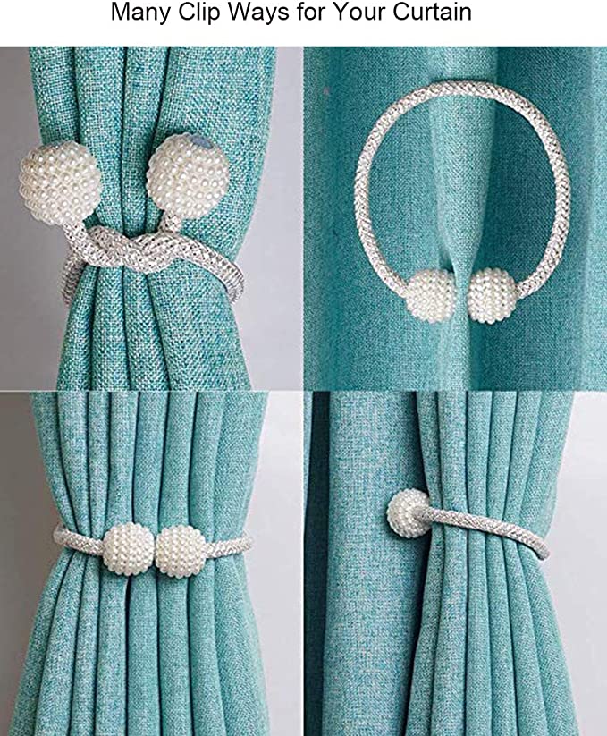 2 PCs Magnetic Curtain Tiebacks for Window Décor