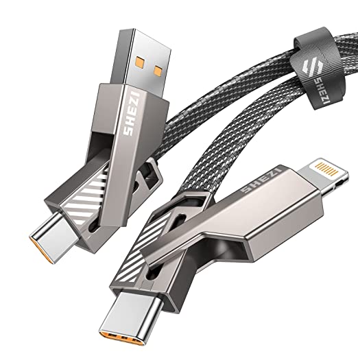 4-in-1 Nylon Braided Fast Charging Cable
