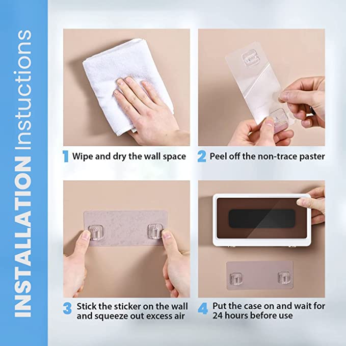 Shower Wall Mount Phone Holder Box