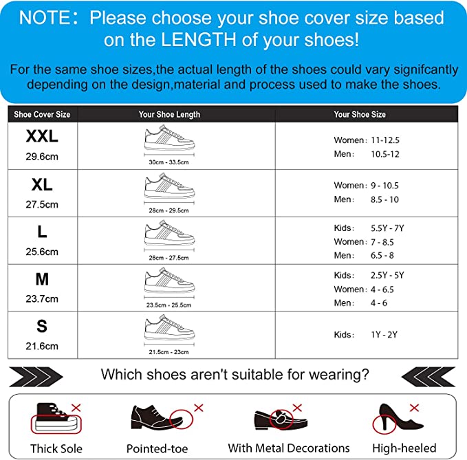 Waterproof Non-Slip Bottom Rain Shoe Covers
