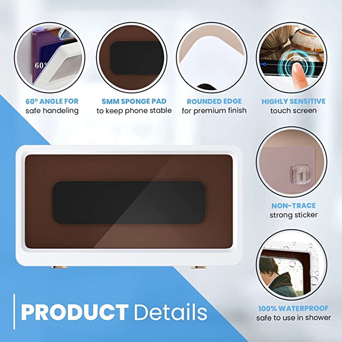 Shower Wall Mount Phone Holder Box