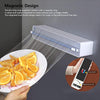 Magnetic Refillable Plastic Wrap Dispenser With Cutter