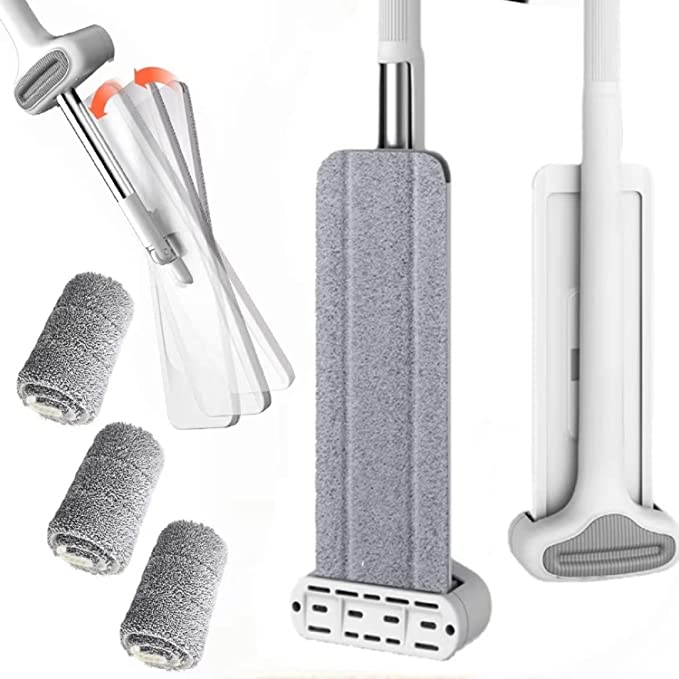 Hands-Free Microfiber Flat Mop