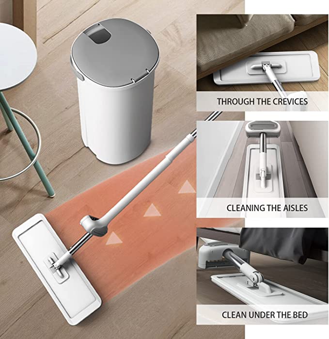 Hands-Free Microfiber Flat Mop