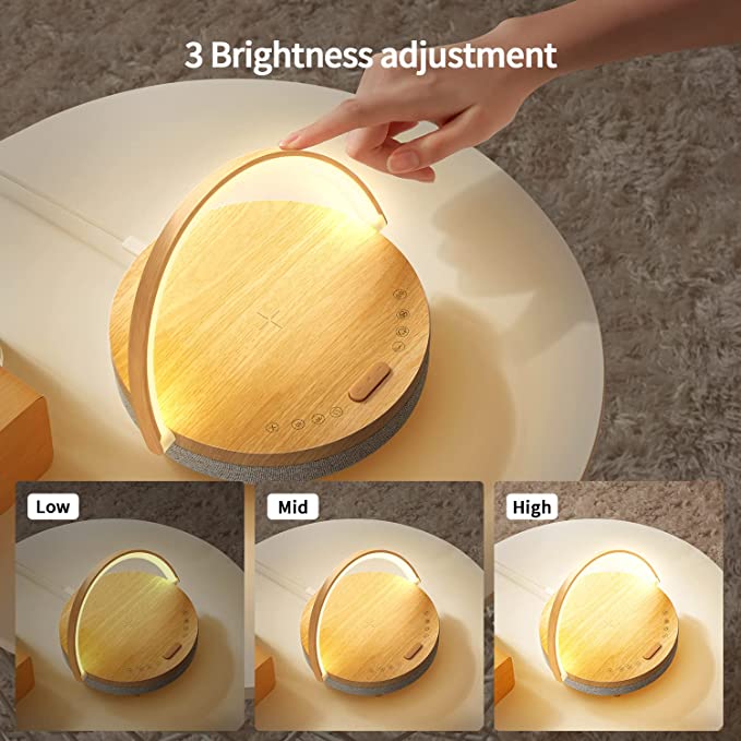 All-in-one Wireless Charger + LED Lamp + Bluetooth Speaker