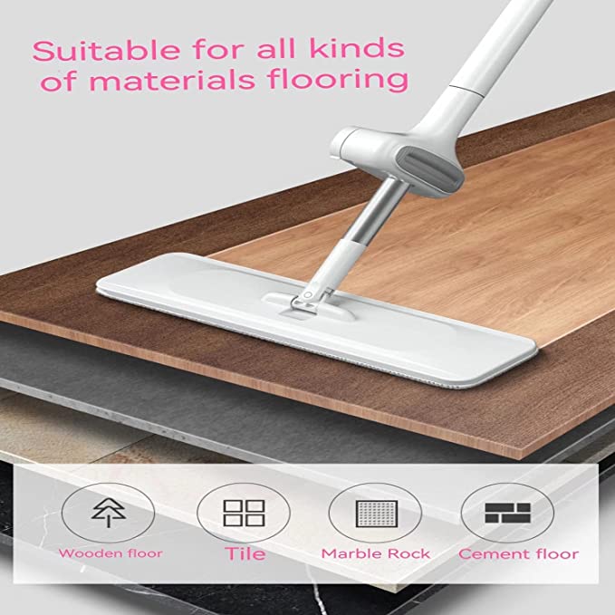 Hands-Free Microfiber Flat Mop