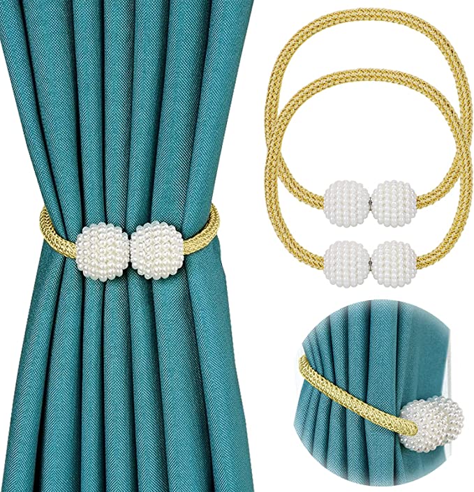 2 PCs Magnetic Curtain Tiebacks for Window Décor