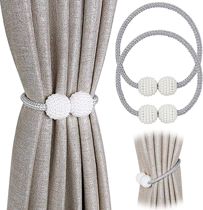 2 PCs Magnetic Curtain Tiebacks for Window Décor