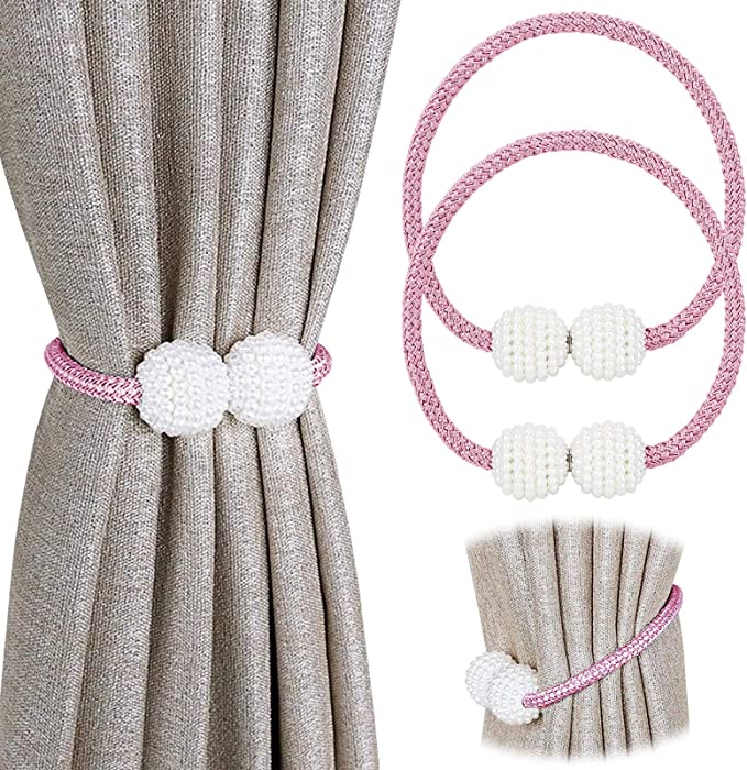 2 PCs Magnetic Curtain Tiebacks for Window Décor
