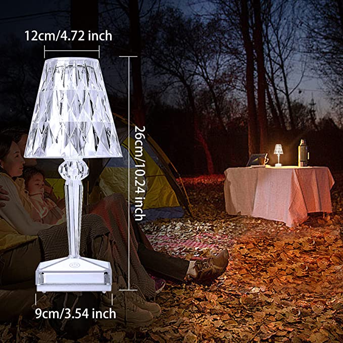 USB Rechargeable Diamond Crystal Table Lamp