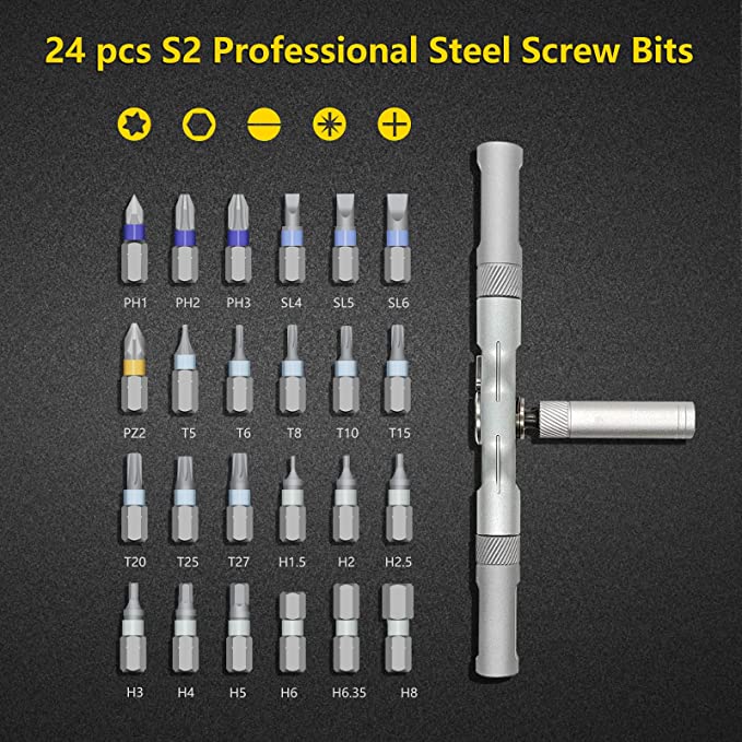 24 in 1 Magnetic Screwdriver Bit Set