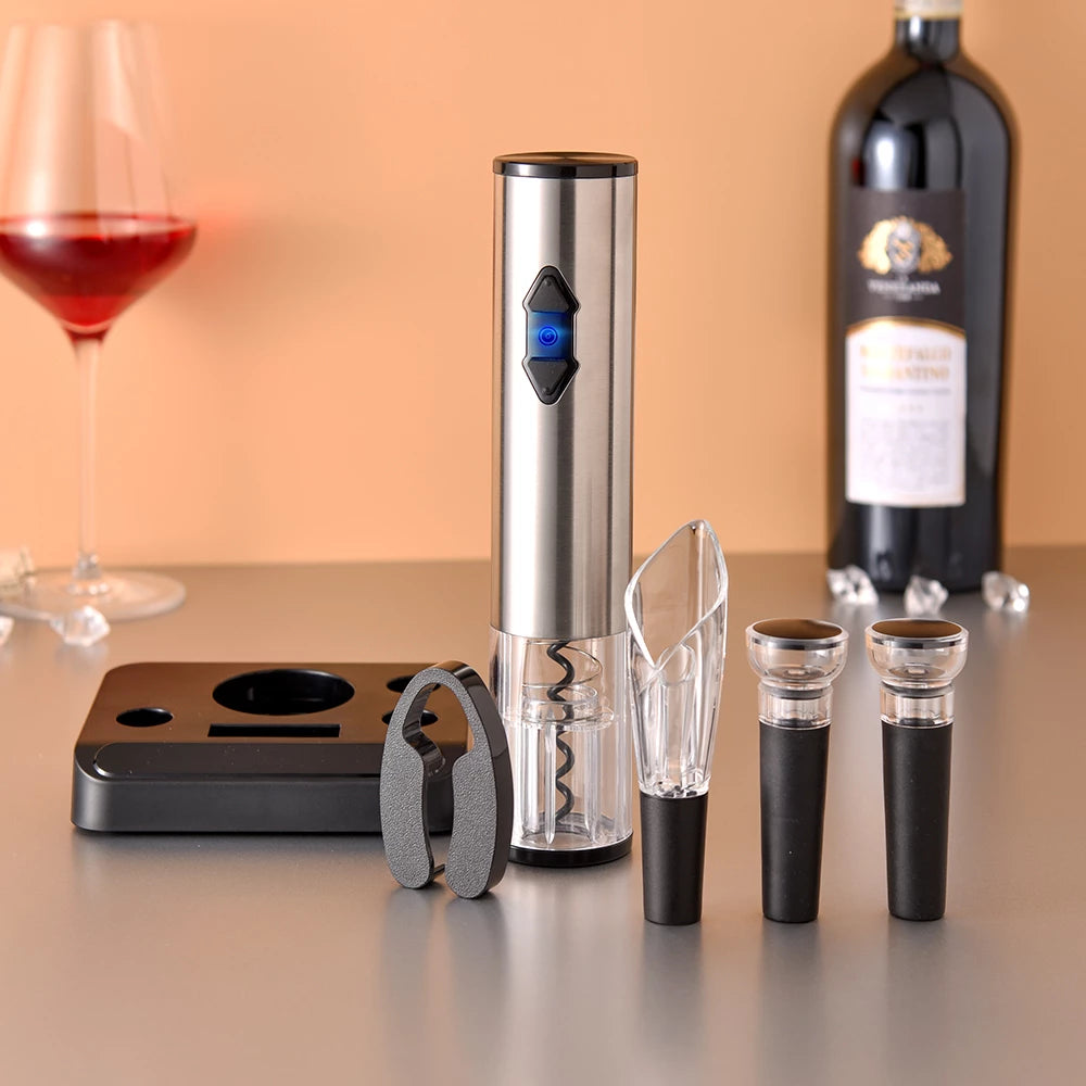 Electric Wine Bottle Opener Set