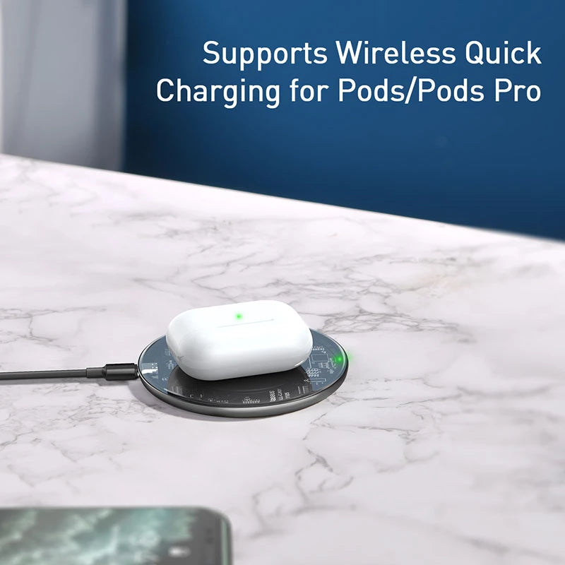 15W Qi Transparent Wireless Charger