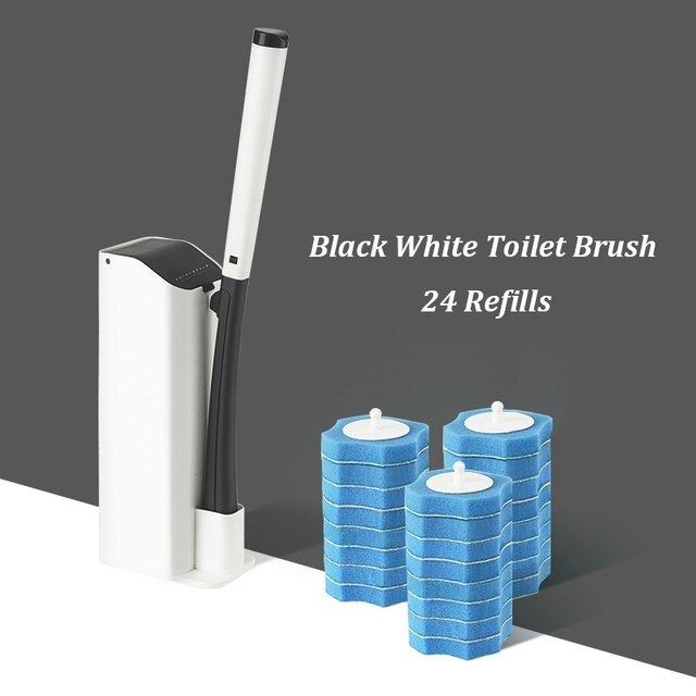 Replaceable Toilet Cleaning Brush Set