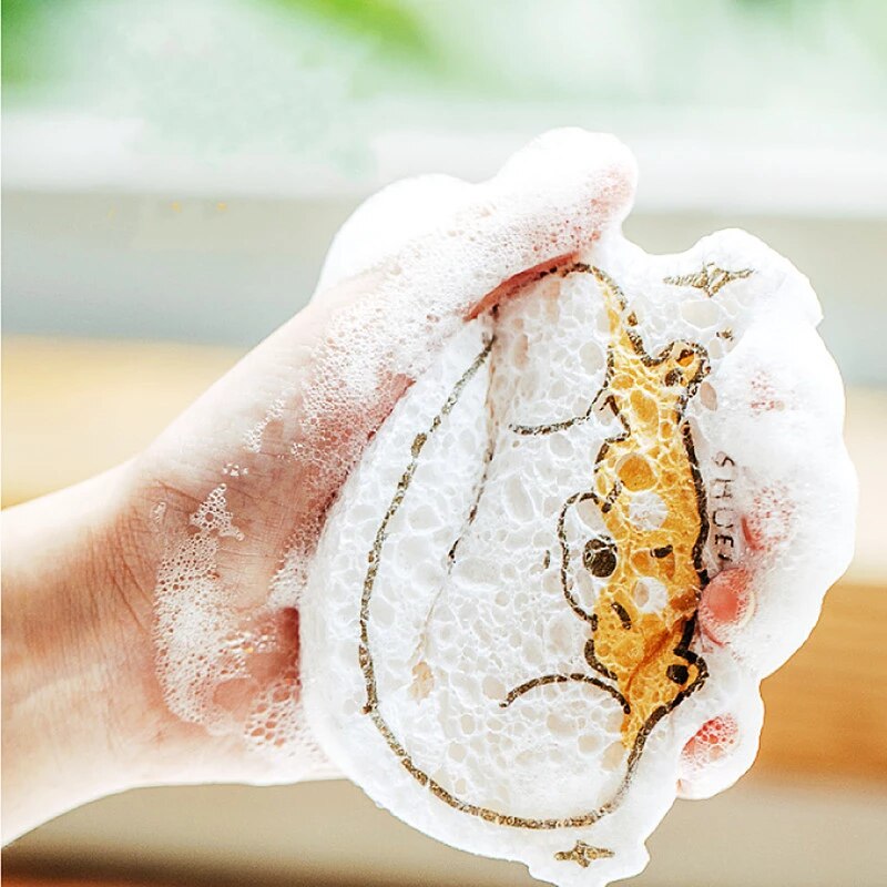 6PCS Dishwashing Cloth Wood Pulp Cotton