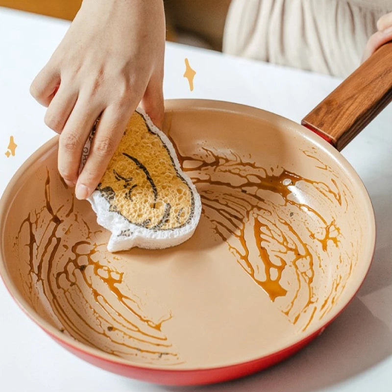 6PCS Dishwashing Cloth Wood Pulp Cotton