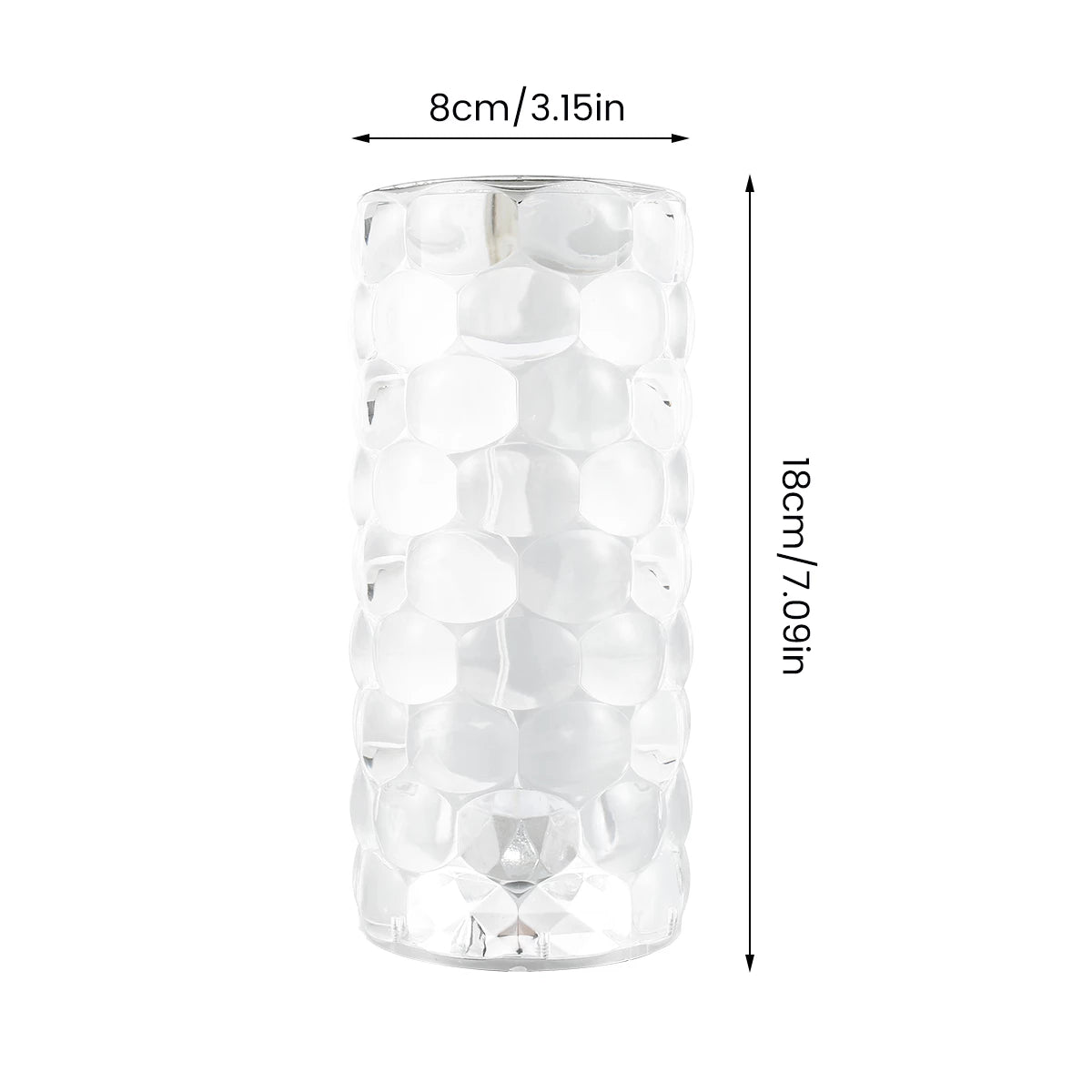 Water Droplets USB Rechargeable Crystal Table Lamp
