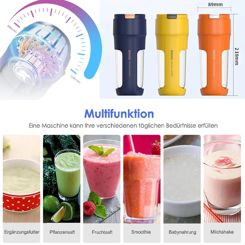 8 Blades Portable Juicer Blender