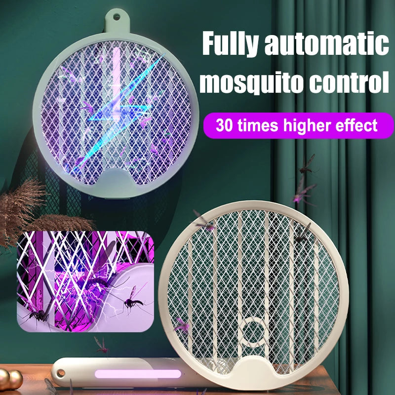 Electric Mosquito Swatter Bug Zapper Racket