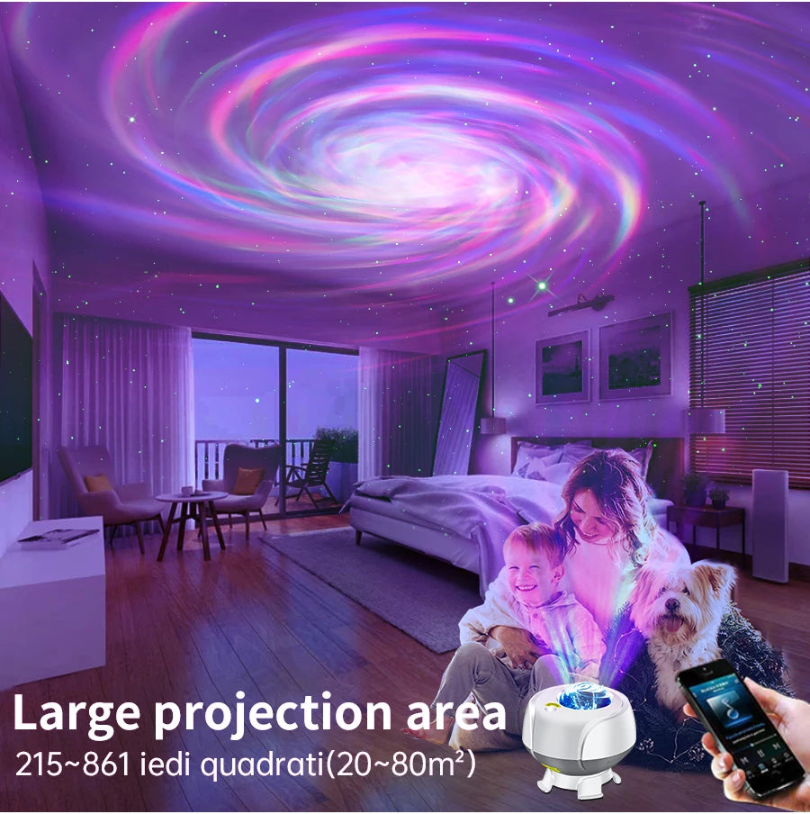 Galaxy Starry Sky Bluetooth Music Speaker LED Night Light