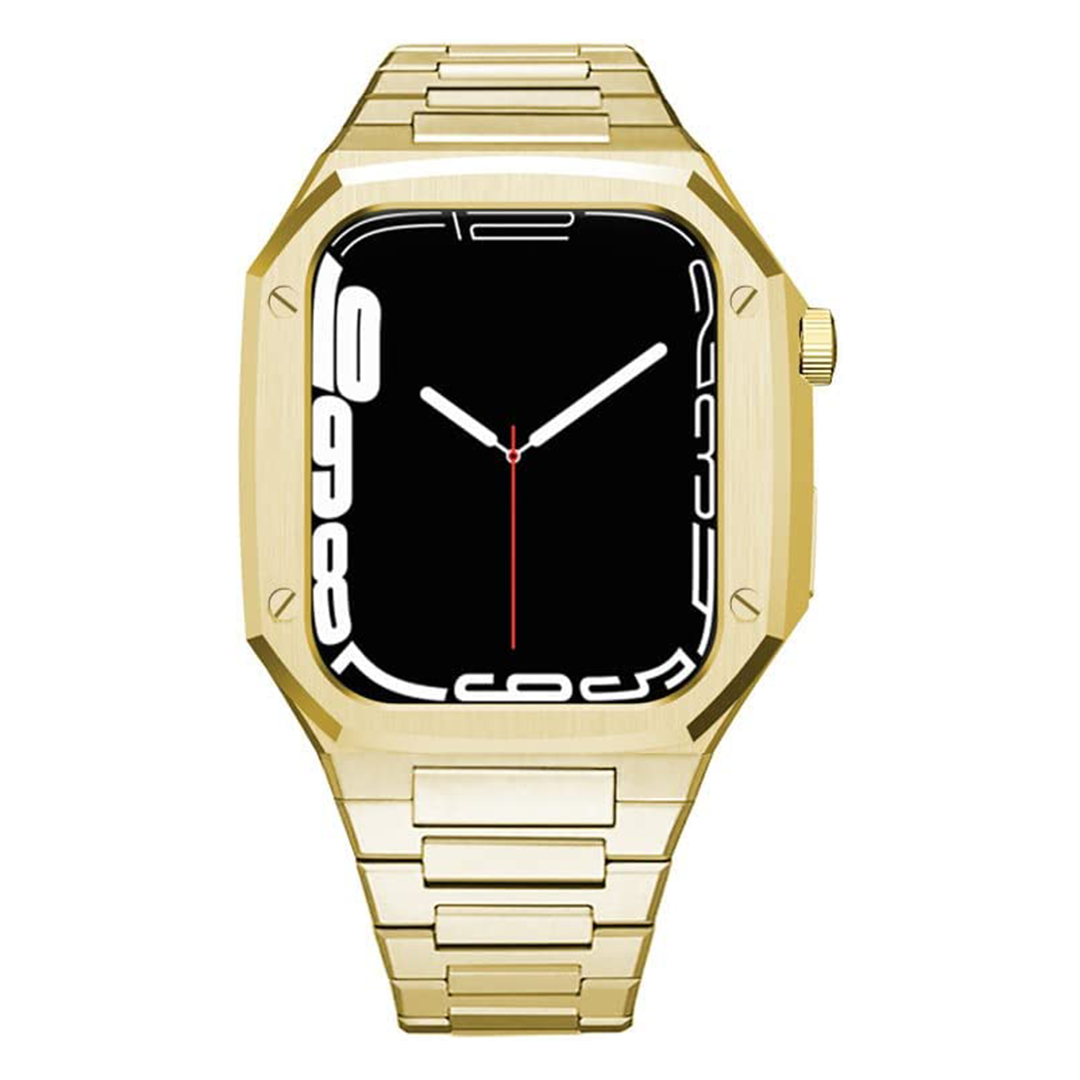 Stainless Steel Case + Strap / Silica Band For Apple Watch