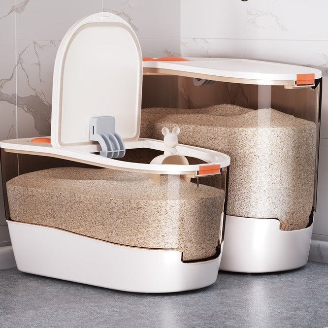 Insect & Moisture Proof Rice Storage Box With Scoop