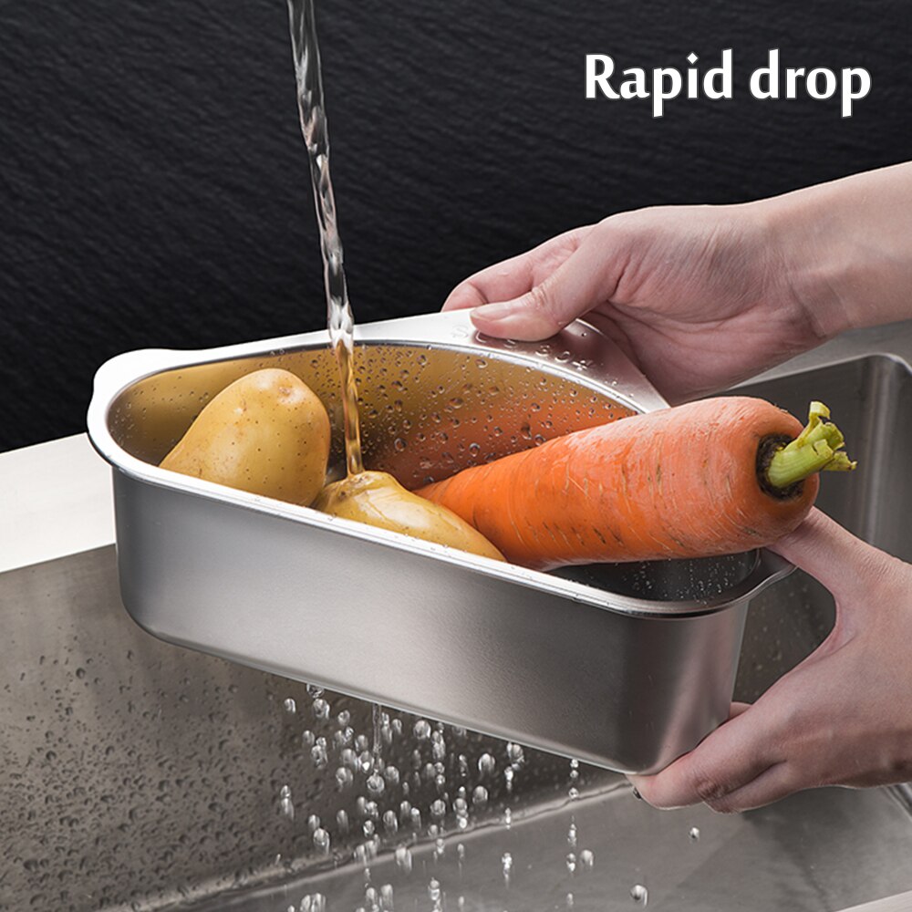 Kitchen Sink Stainless Steel Triangular Drain Rack