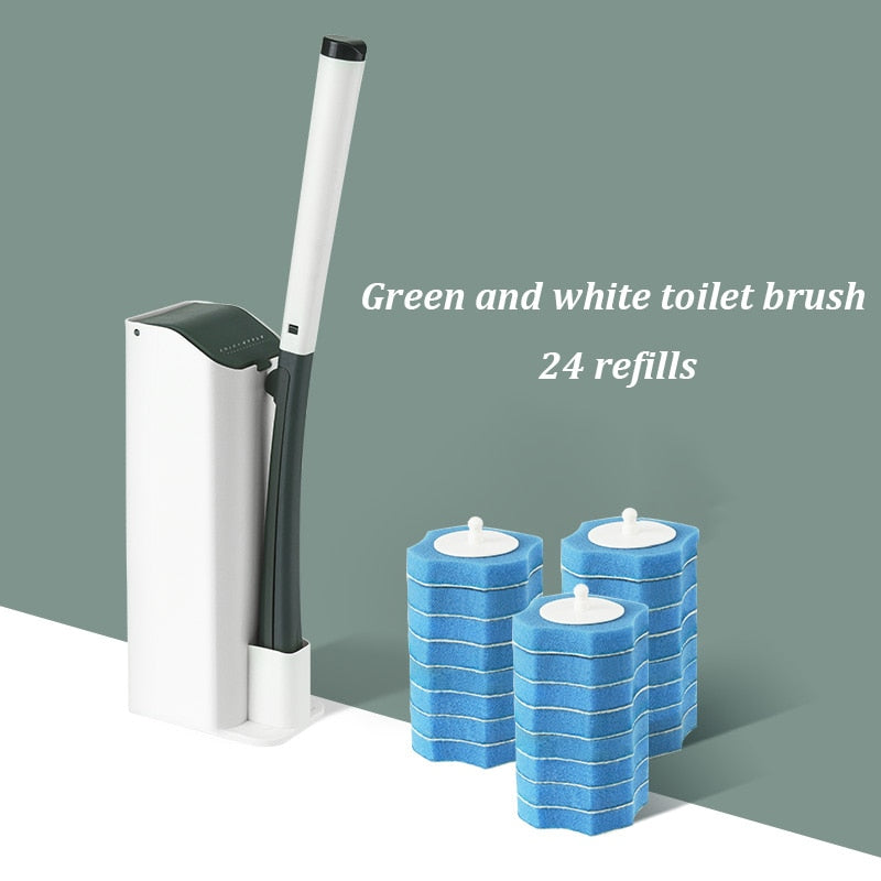 Replaceable Toilet Cleaning Brush Set
