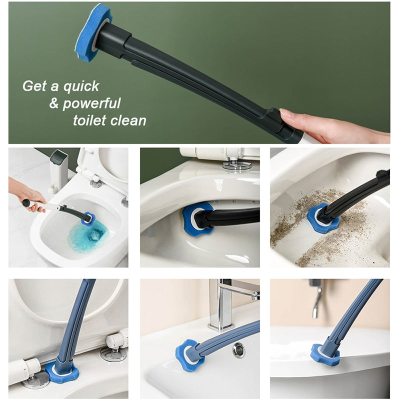 Replaceable Toilet Cleaning Brush Set