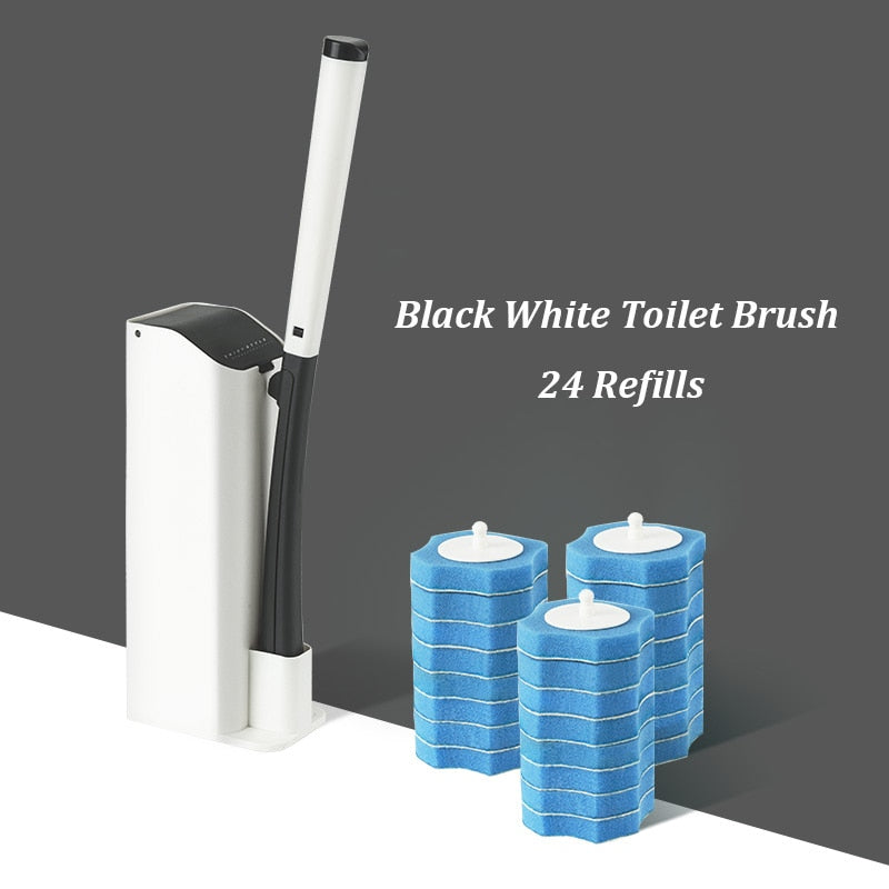 Replaceable Toilet Cleaning Brush Set