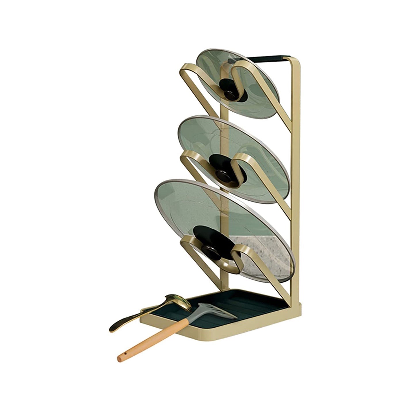 3 Layer Non-slip Pot Lid Spoon Holder Rack