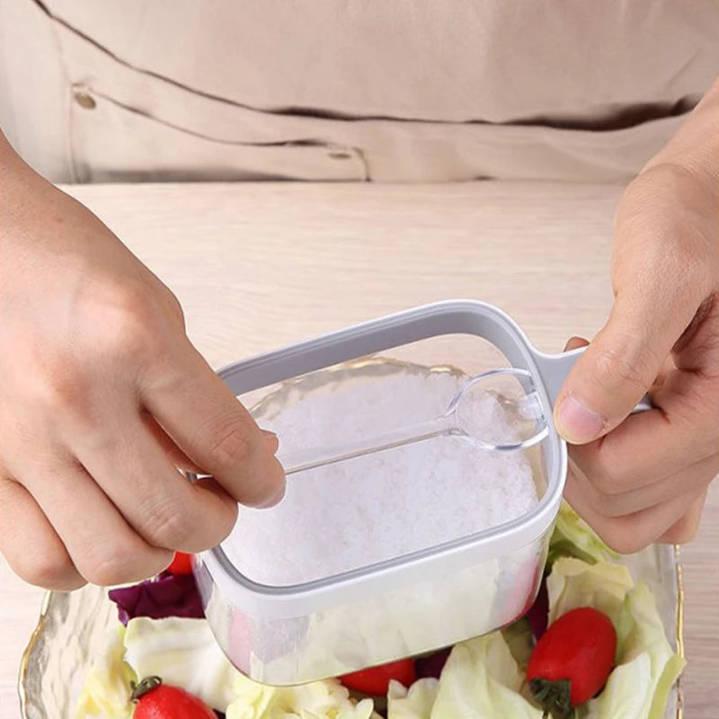 Wall Mounted Seasoning Box With Spoon
