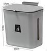 9L Hanging Trash Can with Wet and Dry Compartment