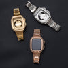 Stainless Steel Case + Strap / Silica Band For Apple Watch
